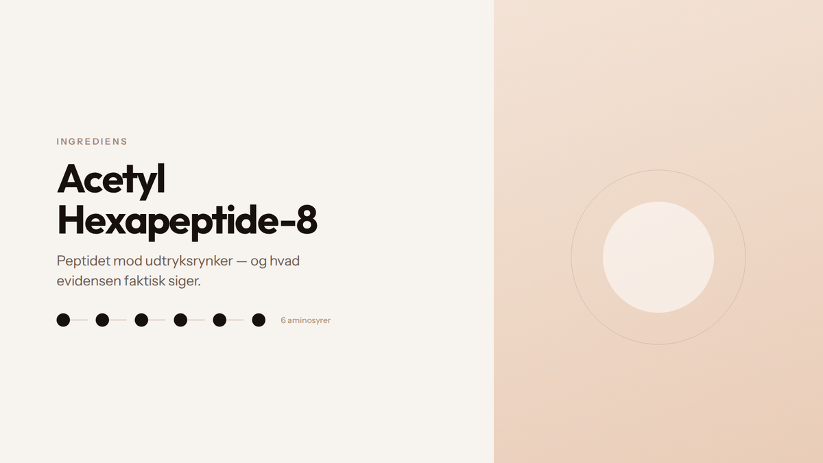 Acetyl Hexapeptide-8 – peptid mod udtryksrynker til microneedling – Trondahl Skincare